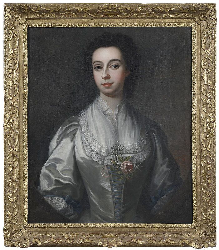 Appraisal: British School Portrait th century Young Woman in a Laced