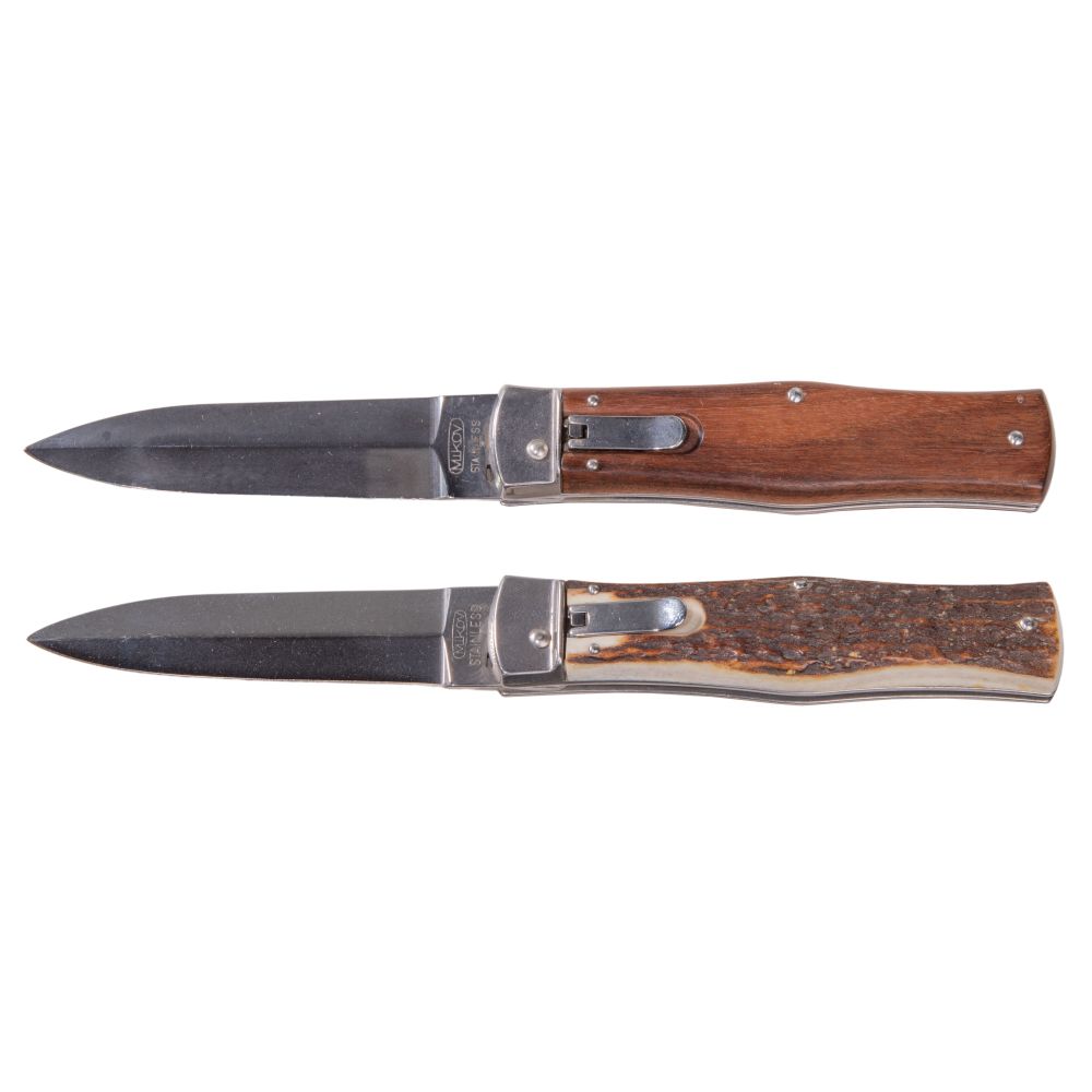 Appraisal: MIKOV PREDATOR SERIES LEVER ACTION SWITCHBLADE KNIVES items of the