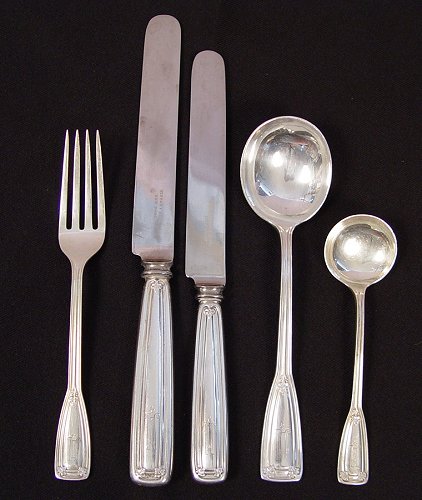 Appraisal: TIFFANY ST DUNSTAN STERLING FLATWARE Marked ''Tiffany Co Sterling Pat