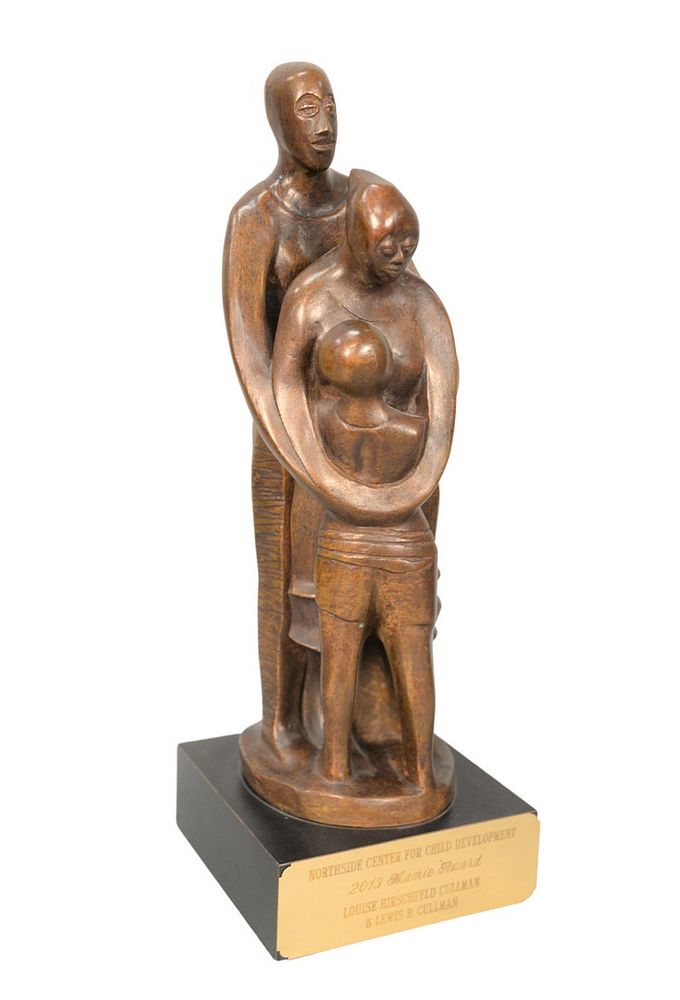 Appraisal: Elizabeth Catlett American - The Family bronze with brown patina