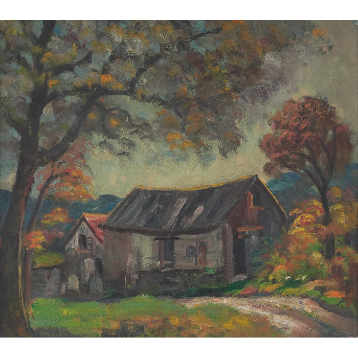 Appraisal: Edith Emma Dorothea Hall American - ''Barn in Landscape ''