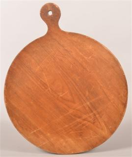 Appraisal: PA Pine Circular Cutting Board with Lollipop Handle Pennsylvania th