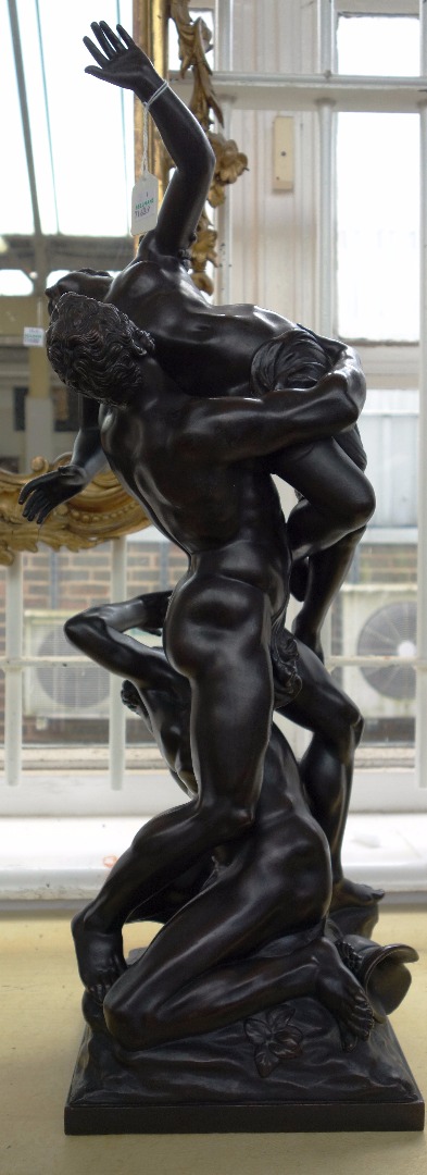 Appraisal: A composite bronze figure group ' Rape of the Sabines