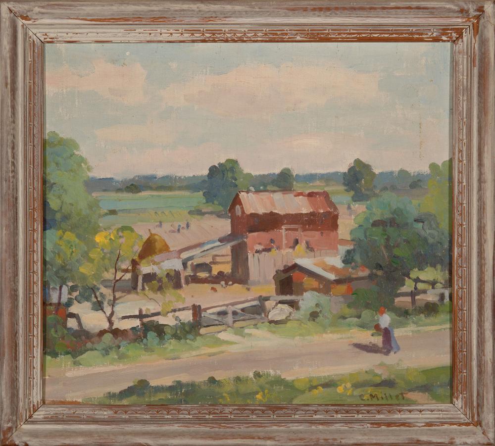 Appraisal: Clarence Millet American New Orleans - The Red Barn oil