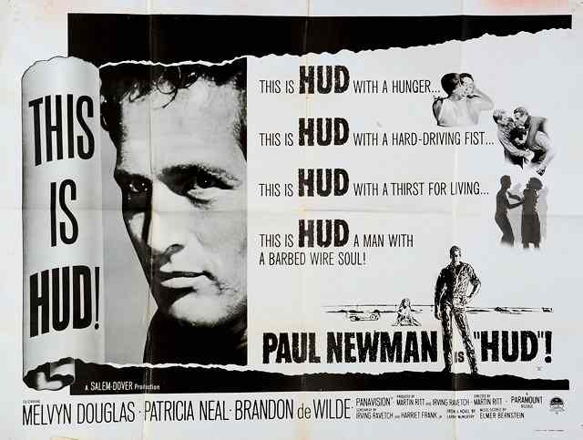 Appraisal: HUD Paramount drama starring Paul Newman British quad x