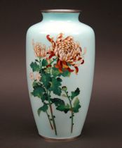 Appraisal: A Lovely Cloisonne Vase This vase is a beautiful sky