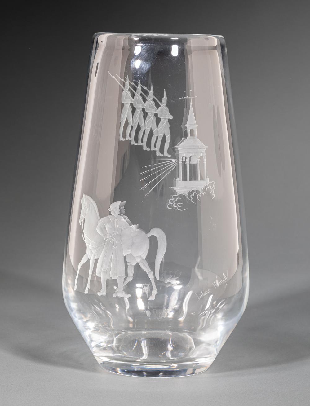 Appraisal: Steuben Glass Paul Revere Vase designed by Sidney Waugh in