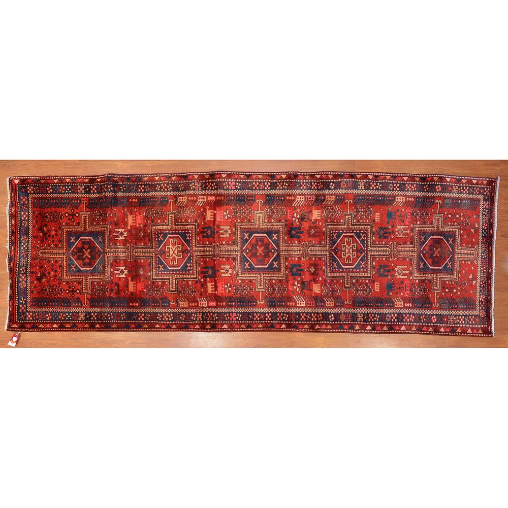 Appraisal: Heriz Runner Persia x Second half- th century hand-knotted wool