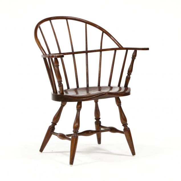 Appraisal: BOB TIMBERLAKE STUDIO WINDSOR ARMCHAIR Late th century pine and