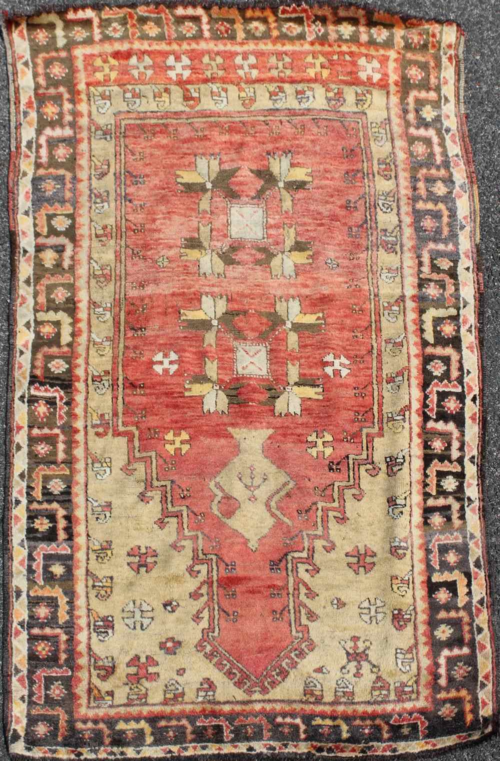 Appraisal: OUSHAK RUG approx ' x ' '' retail tag Provenance