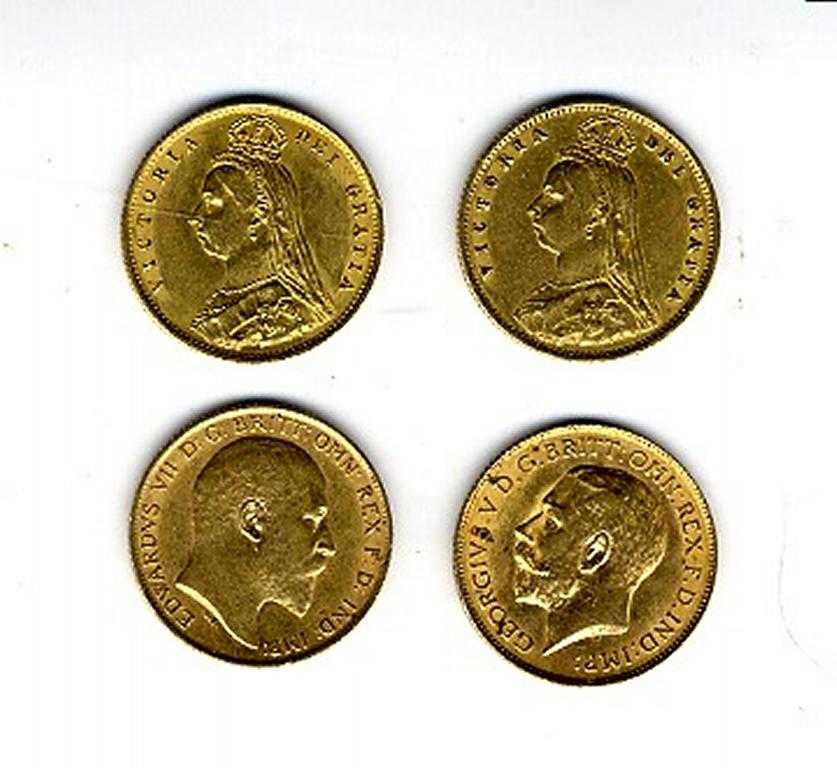 Appraisal: VICTORIA - GEORGE V HALF SOVEREIGN AND