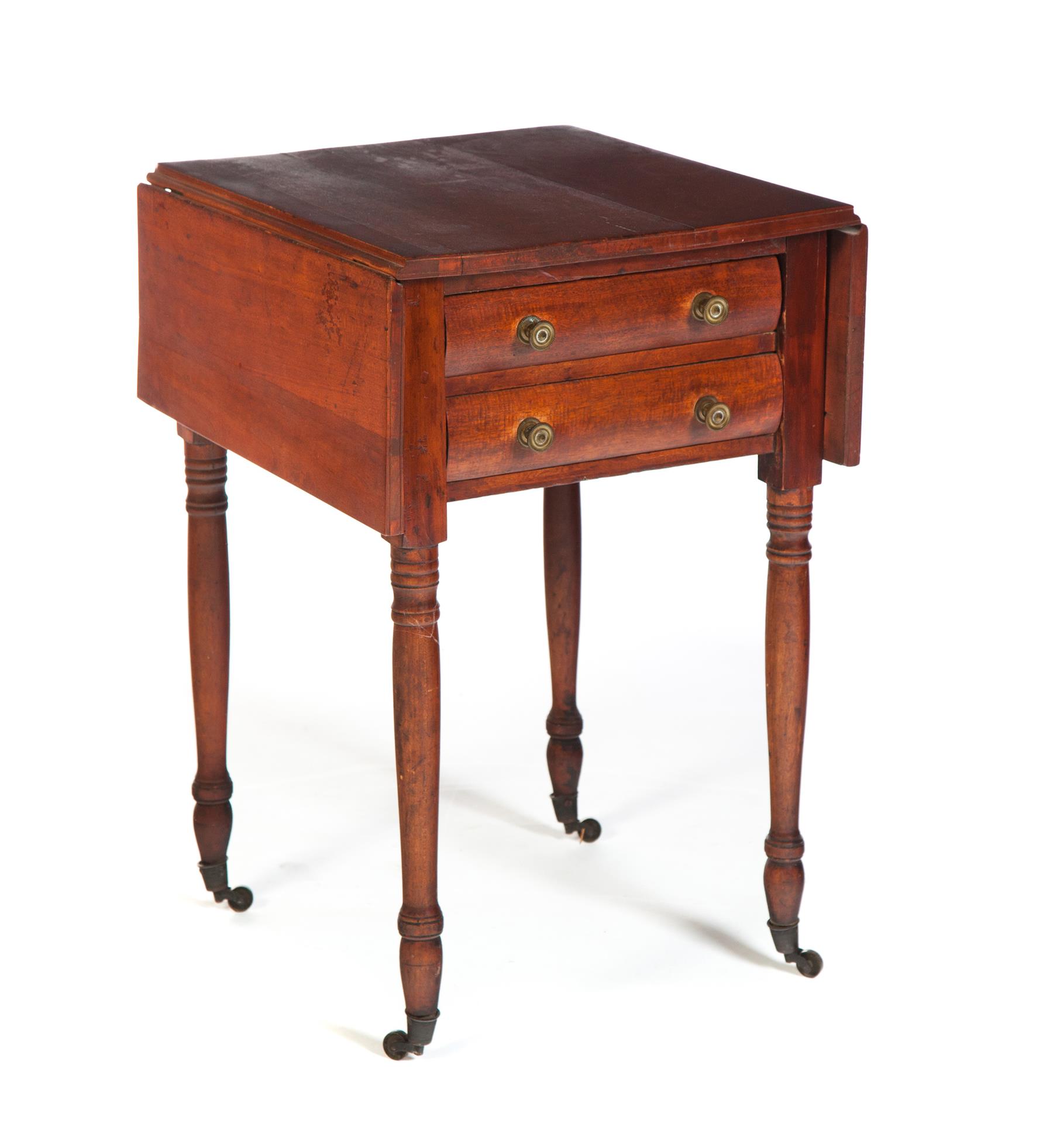 Appraisal: AMERICAN STAND Second quarter- th century cherry and curly maple