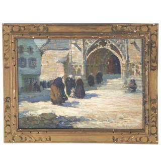 Appraisal: Emile Joseph Jules Simon painting Emile Joseph Jules Simon painting