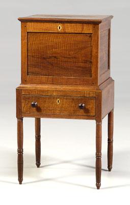 Appraisal: North Carolina walnut cellaret highly figured walnut throughout with yellow