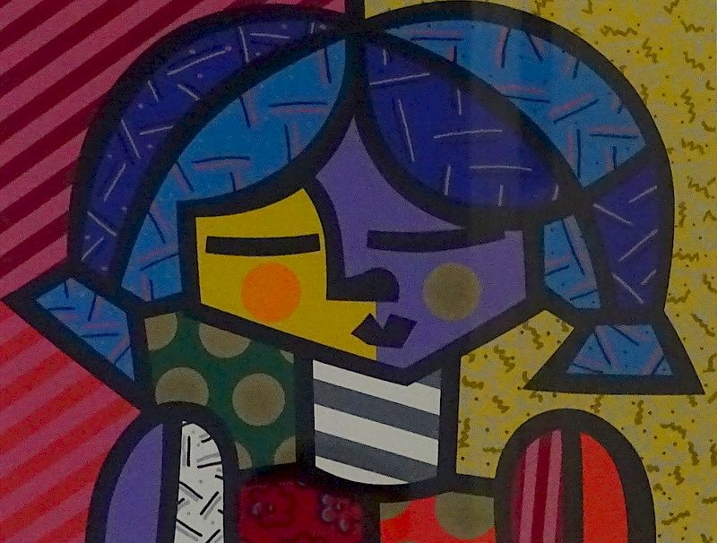 Appraisal: Romero Britto BRAZILIAN Happy Romero Britto BRAZILIAN Happy Works On