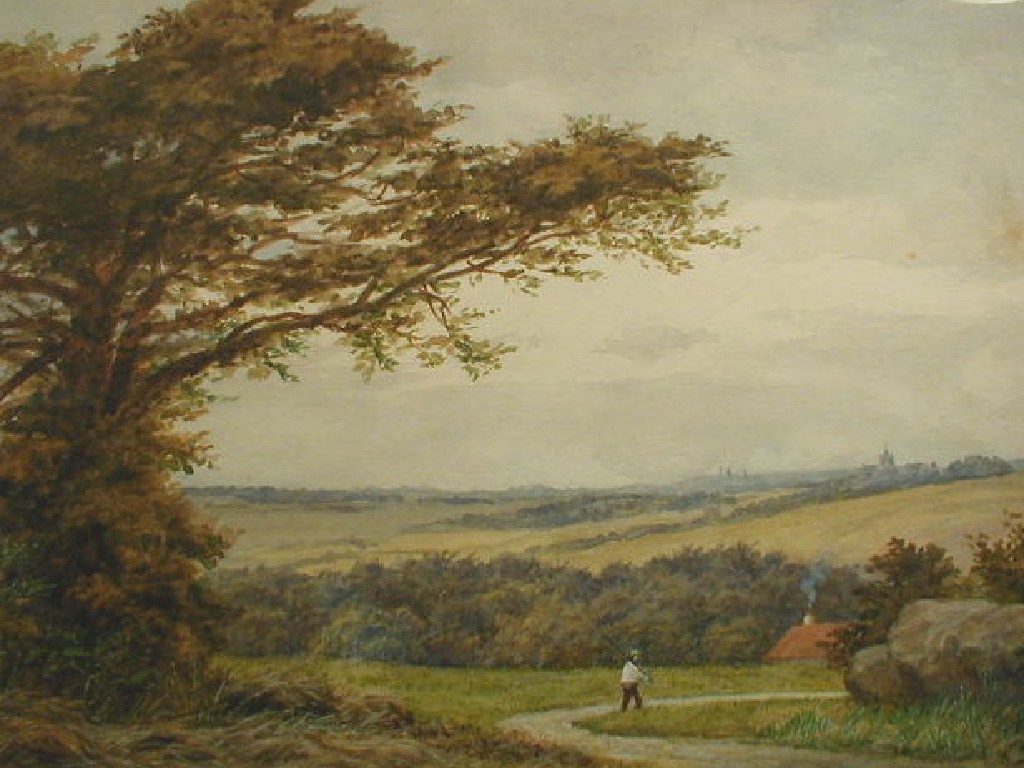 Appraisal: Godfrey Young View from Hook Hill A landscape signed and