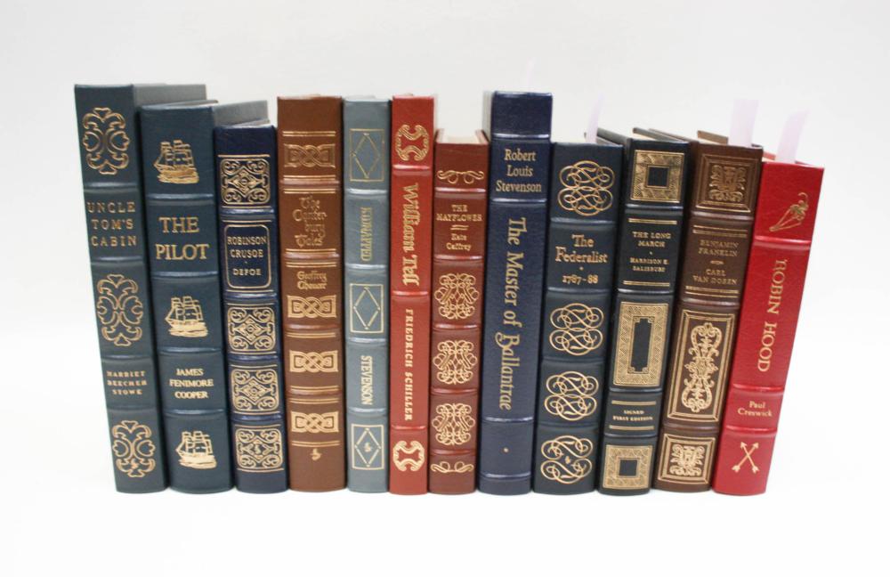 Appraisal: TWELVE LEATHER BOUND BOOKS Easton Press and by The Franklin