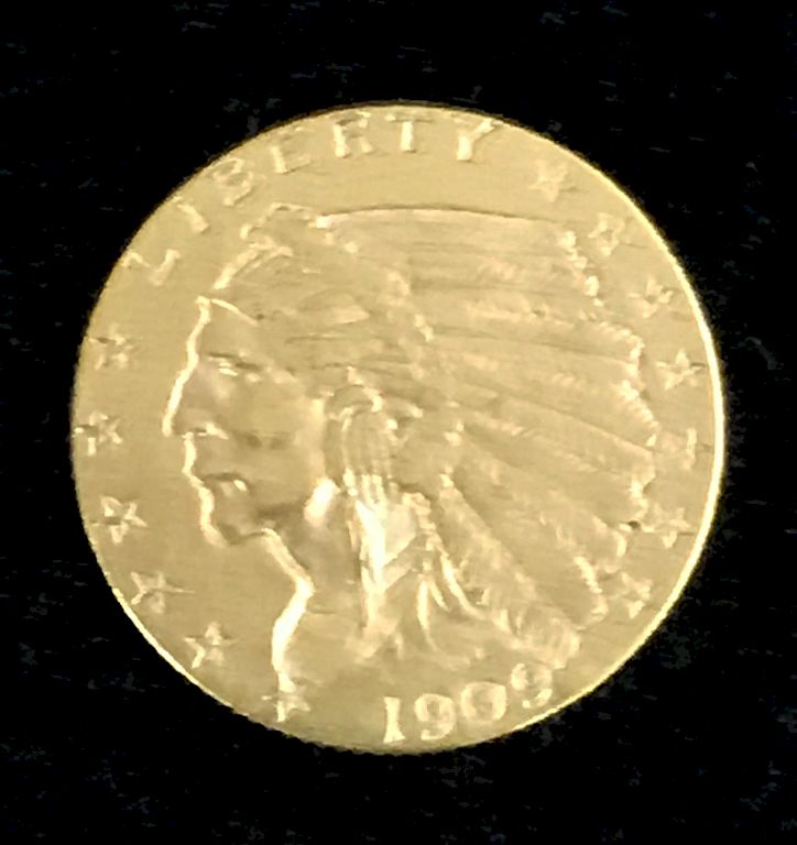 Appraisal: Two and a Half Dollars Indian Head Gold Piece Two