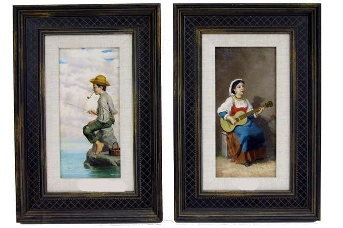 Appraisal: MICHELE RICCI Italian th th century PAIR oils on wood