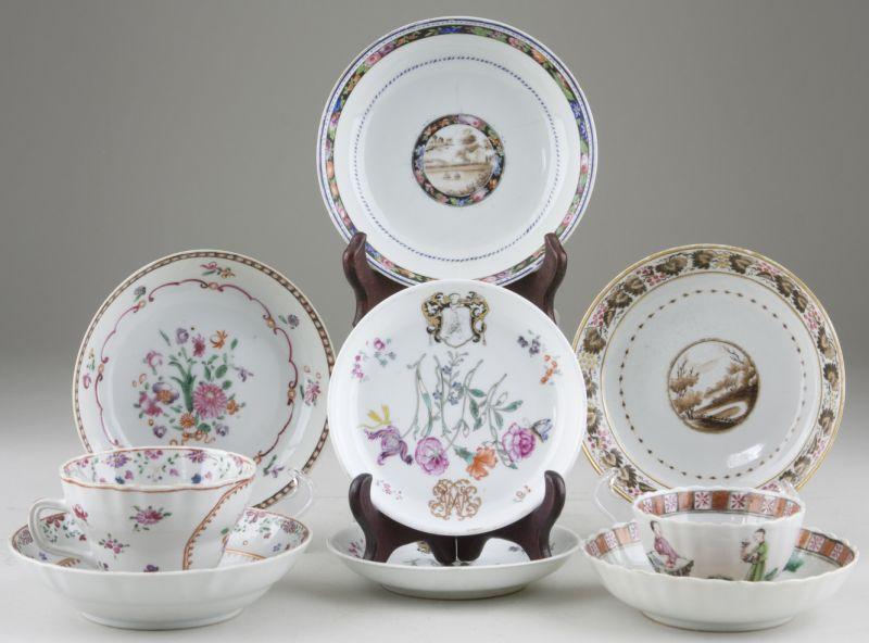 Appraisal: Group of Nine Pieces Chinese Export Porcelain th and early