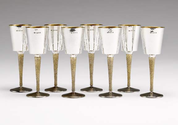 Appraisal: Fine Set of Eight Stuart Devlin Sterling Silver Parcel Gilt