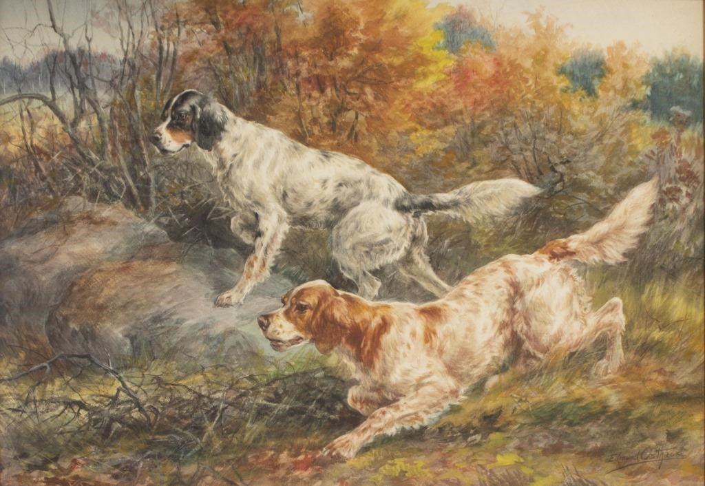 Appraisal: EDMUND HENRY OSTHAUS - Two Setters signed Edmund Osthaus lower