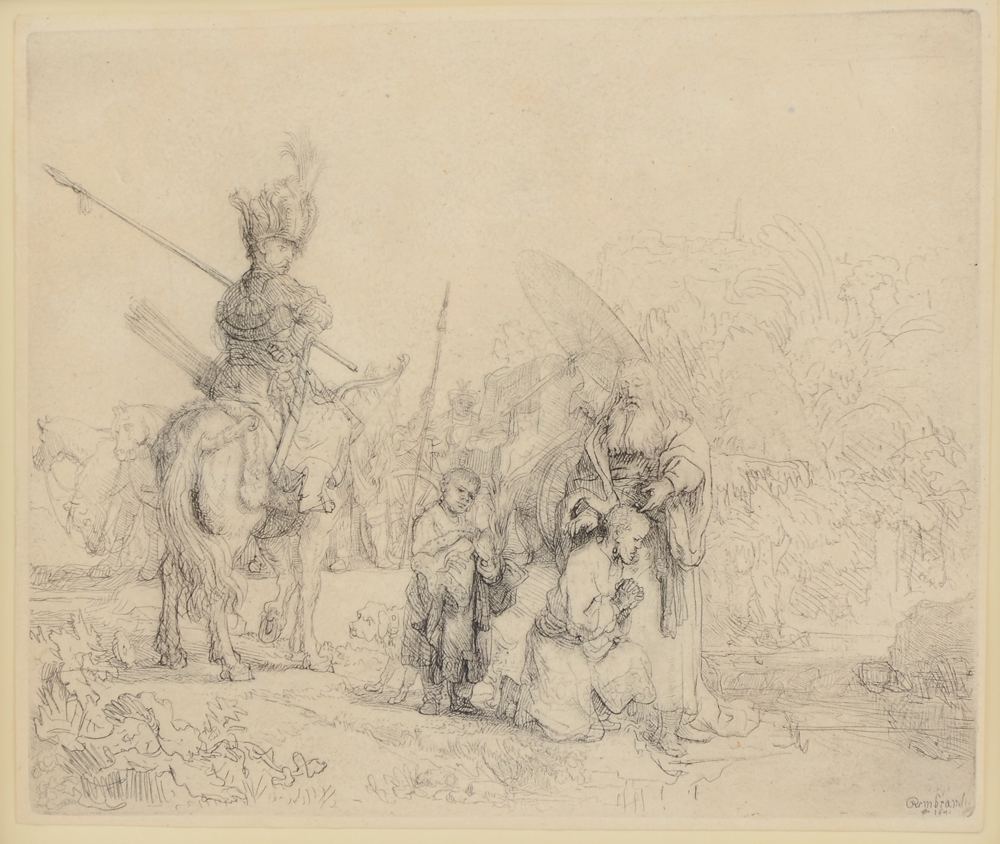 Appraisal: REMBRANDT VAN RIJN Dutch - Etching ''The Baptism of the