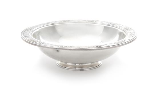 Appraisal: Sale Lot An American Silver Bowl th Century circular the