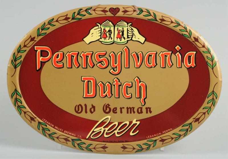 Appraisal: Pennsylvania Dutch Old German Beer Tin Sign Lebanon Valley Brewing