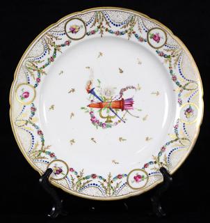 Appraisal: French Verneuil Factory porcelain plate French Verneuil Factory porcelain plate