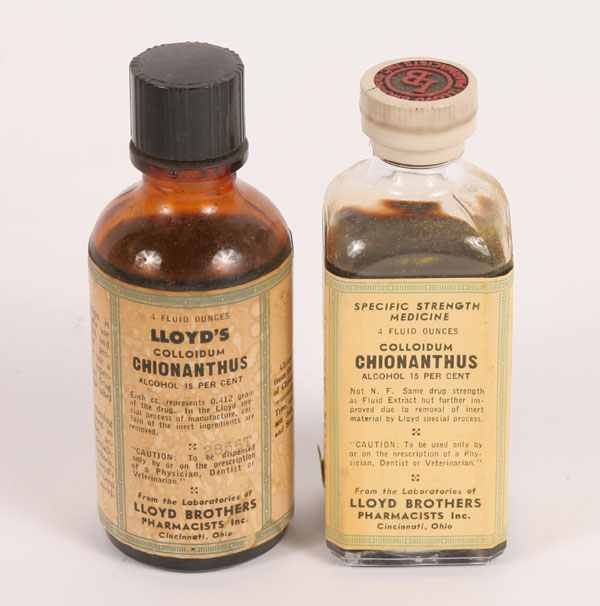 Appraisal: Stoppered glass medicine bottles most Lloyd Brothers Botanicals Cincinnati OH