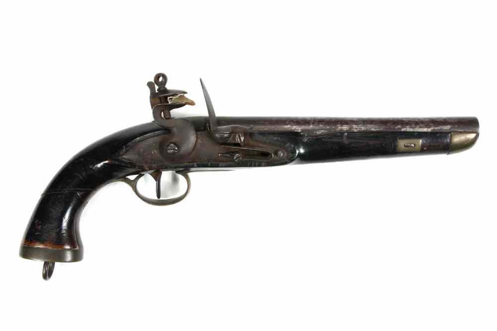 Appraisal: FLINTLOCK BOARDING PISTOL - Late th c Smoothbore Flintlock Boarding