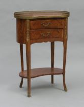 Appraisal: French Style Inlaid Kidney Table ca Early Mid th Century