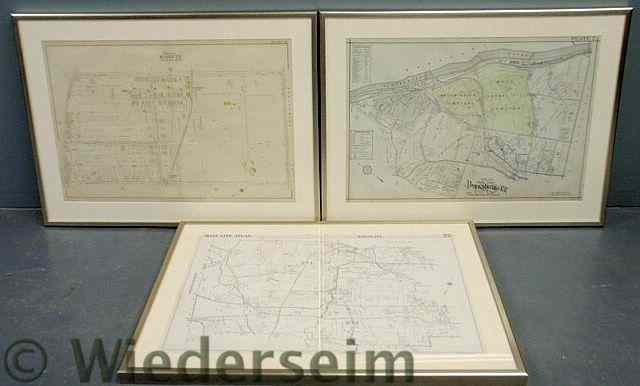 Appraisal: Three Pennsylvania Railroad property maps Copyright by A H Mueller