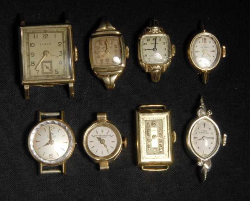 Appraisal: Lot of Gold Watches without Bands Description Includes K and