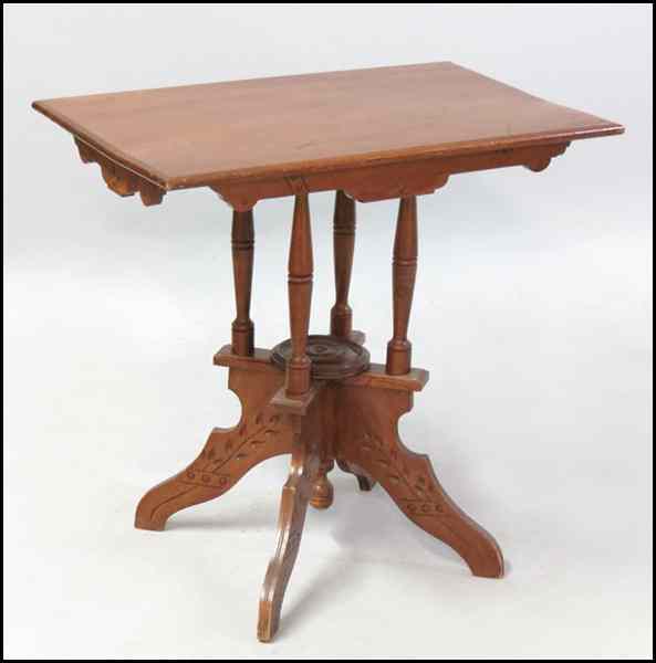 Appraisal: EASTLAKE STYLE OAK OCCASIONAL TABLE H '' W '' D