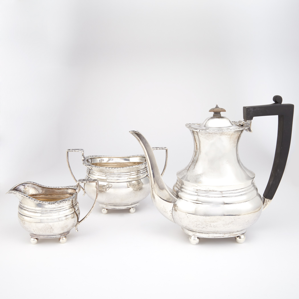 Appraisal: Regency Style Sterling Silver Tea Service I Freeman Son London