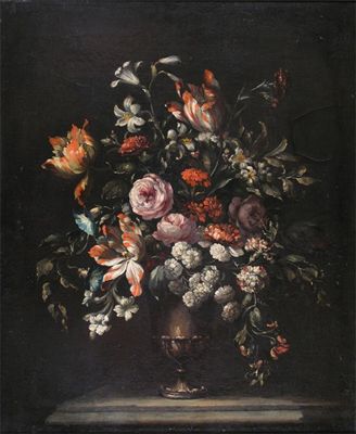 Appraisal: Manner of Jean Baptiste Monnoyer Still lives of flowers in