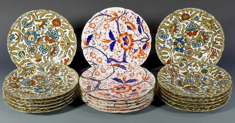 Appraisal: Sets Fischer Mieg Porcelain Plates Two sets of European Fischer