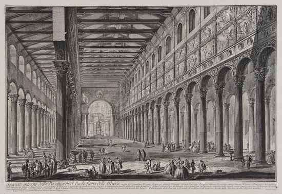 Appraisal: Giovanni Battista Piranesi Veduta della Basilica di S Paolo fuor