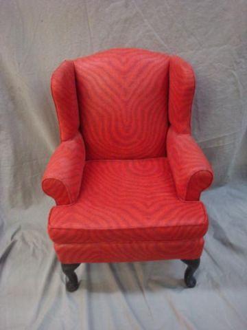 Appraisal: Child's Upholstered Wing Back Chair From a Sherman CT estate