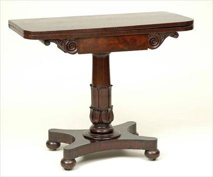 Appraisal: William IV Mahogany Fold-Top Games Table x x in in