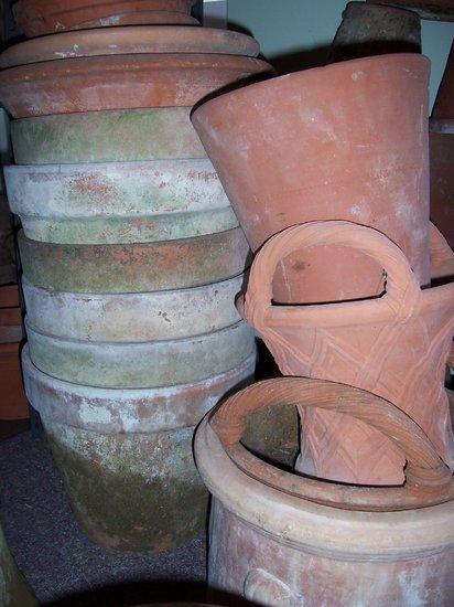 Appraisal: Six flower pots cm high and sundry other terracotta