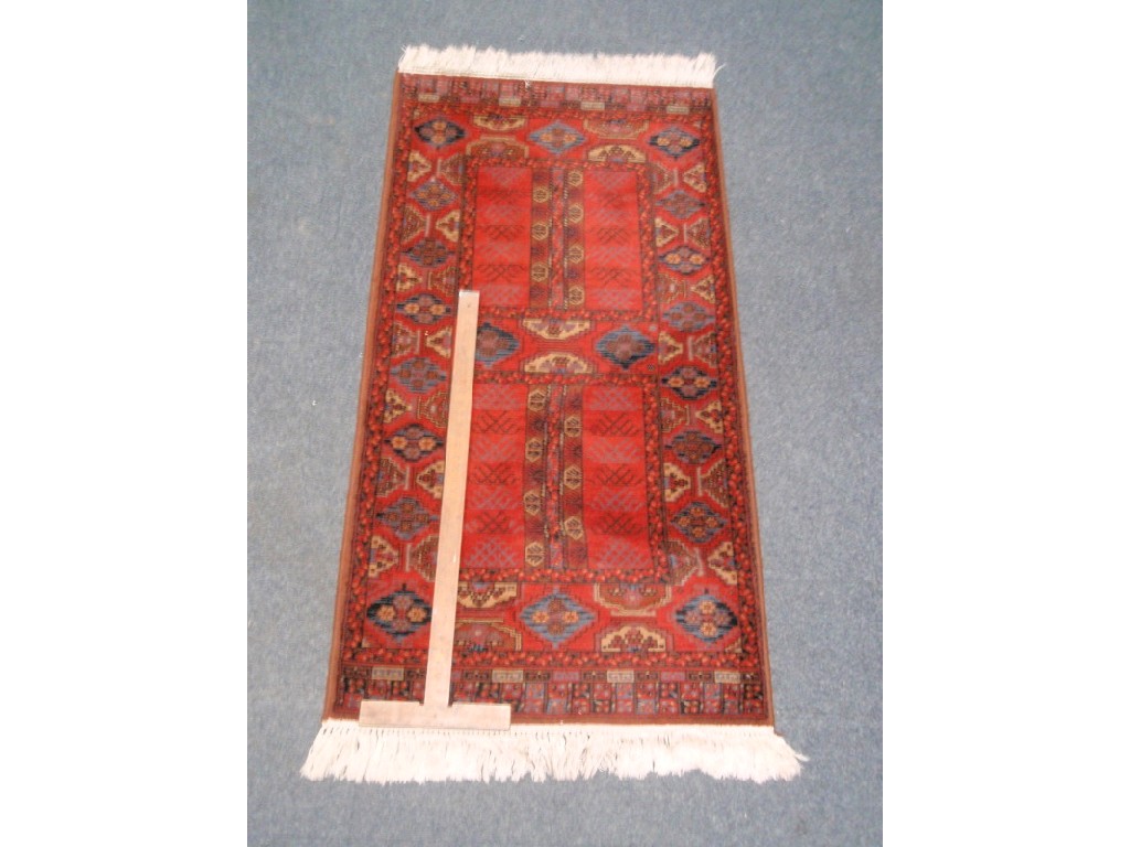 Appraisal: A red ground Turkish design rug cm x cm