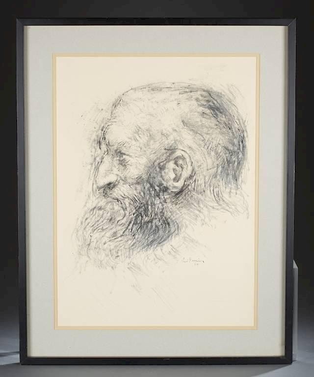 Appraisal: Paul Fournier Portrait of a man pen ink Fournier Paul