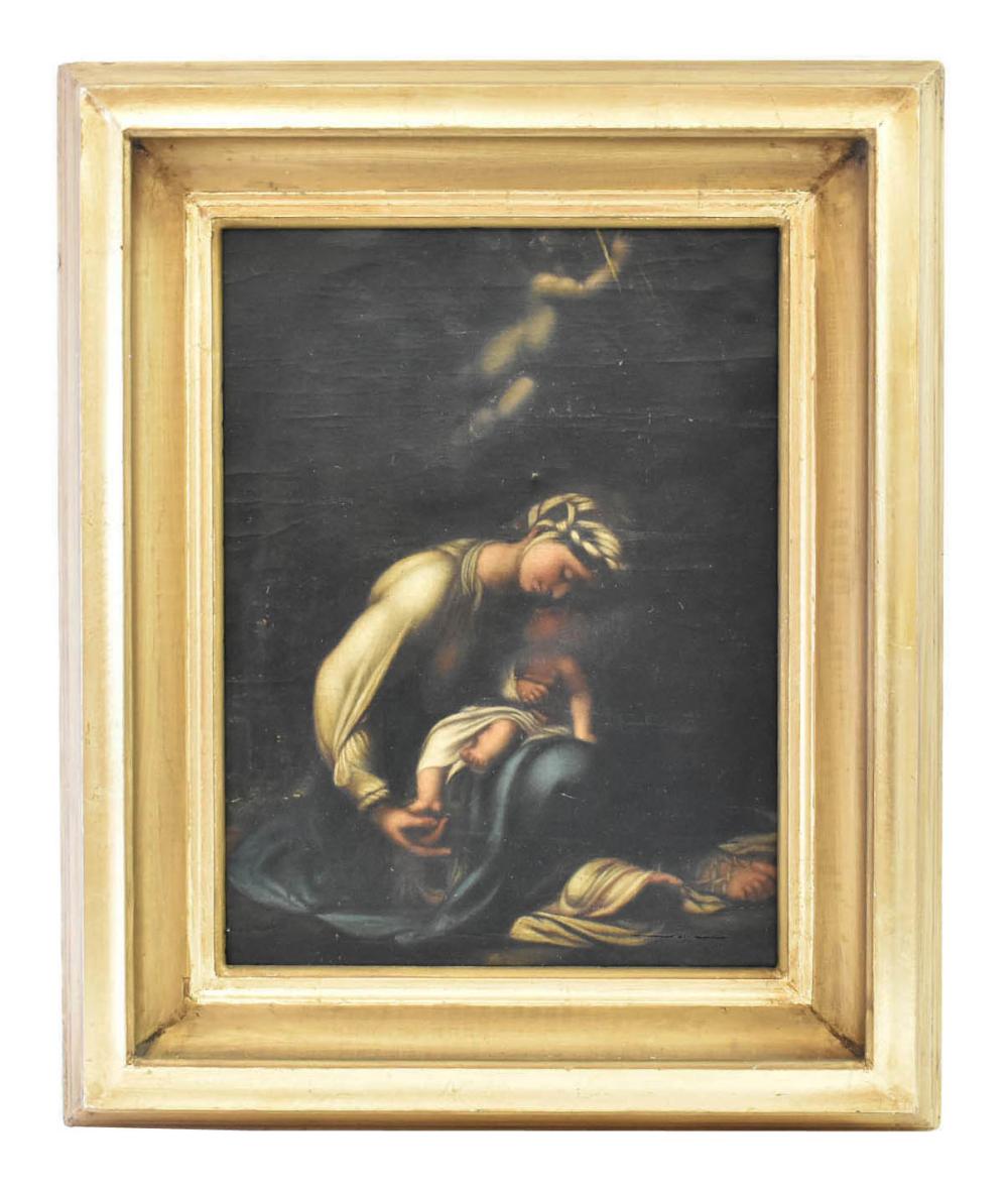 Appraisal: ITALIAN SCHOOL TH TH CENTURY Mother and Child Unsigned Oil