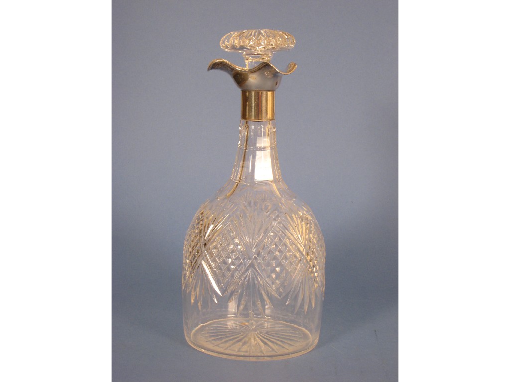 Appraisal: An Edward VII silver mounted cut glass Decanter Sheffield