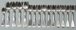 Appraisal: Louisville KY coin silver spoons coin silver spoons with fiddle