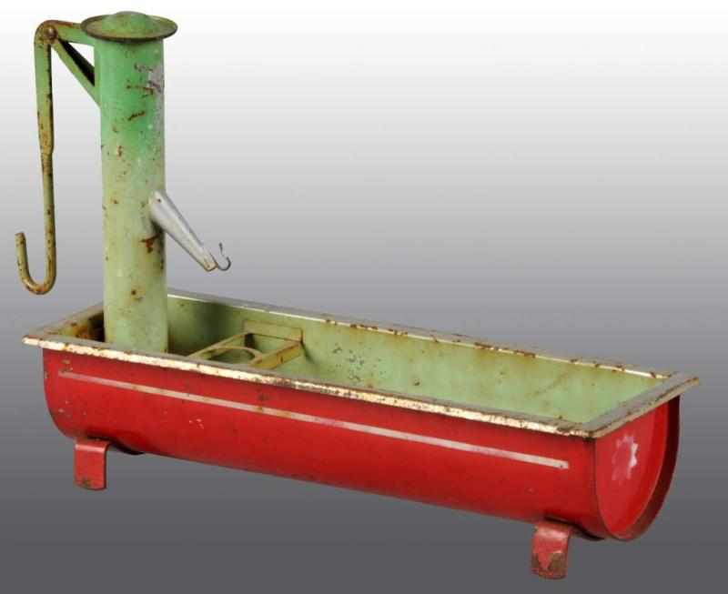 Appraisal: Doll Co Water Trough With Hand Pump Tin Toy Description