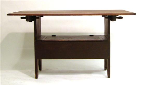 Appraisal: Hutch table early th C with bootjack ends and seat